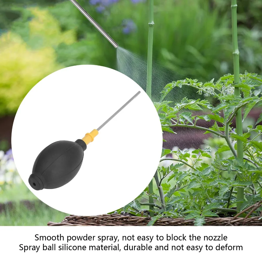 Silicone Bulb Handheld Termite Dispenser Stainless Steel Tube Long Nozzle Termite Control Powder Blower Easy To Clean