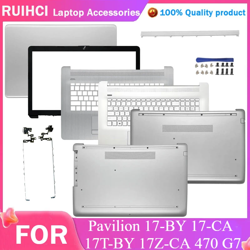 

New Original For HP Pavilion 17-BY 17-CA 17T-BY 17Z-CA 470 G7 Laptop LCD Back Case Palmrest Bottom Lower Cover Silver L83725-001