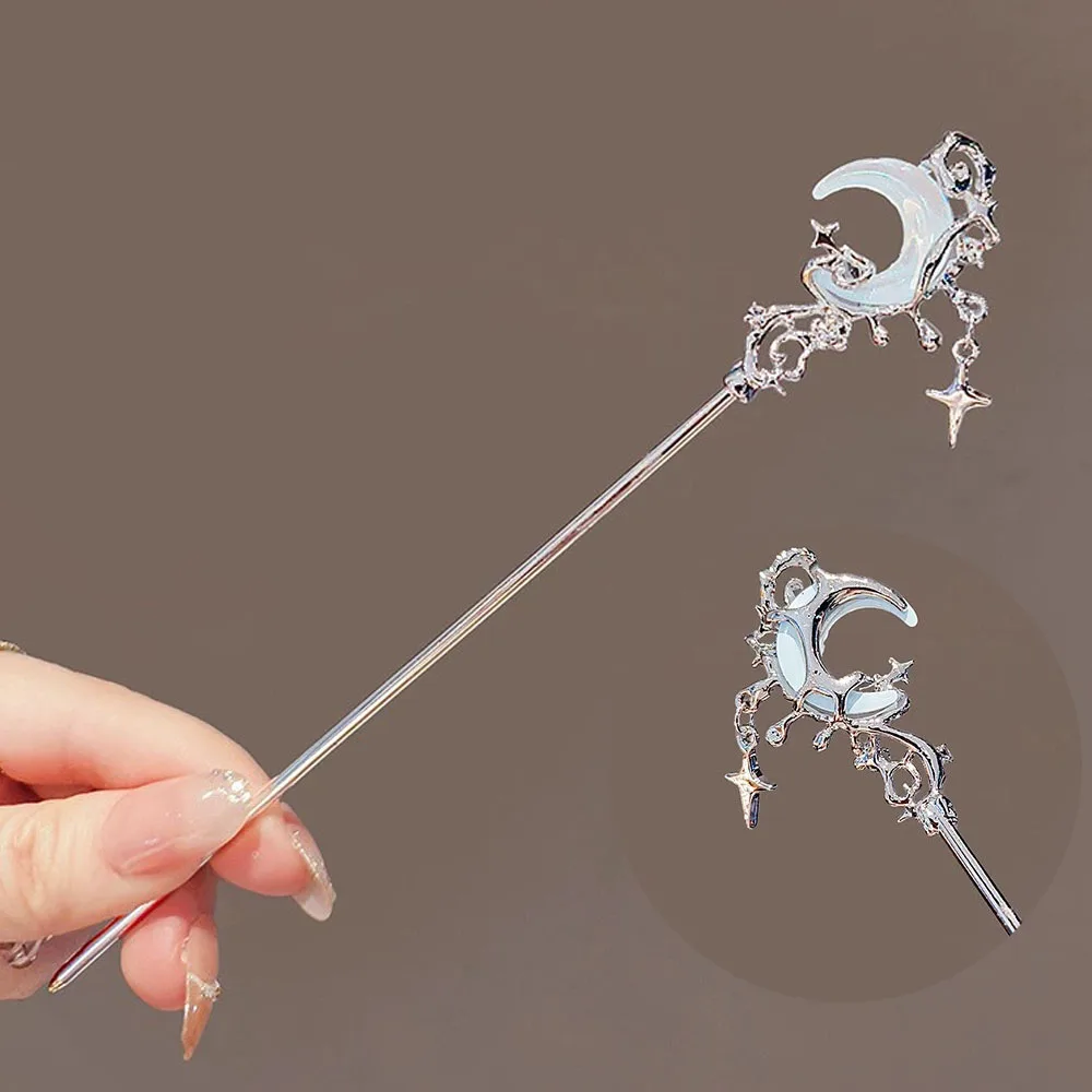 1/3pcs French Hair Pin  Women's Hair Accessories Sweet Stars Moon Gemstones Suitable For Daily Parties Fashionable Hair image 6