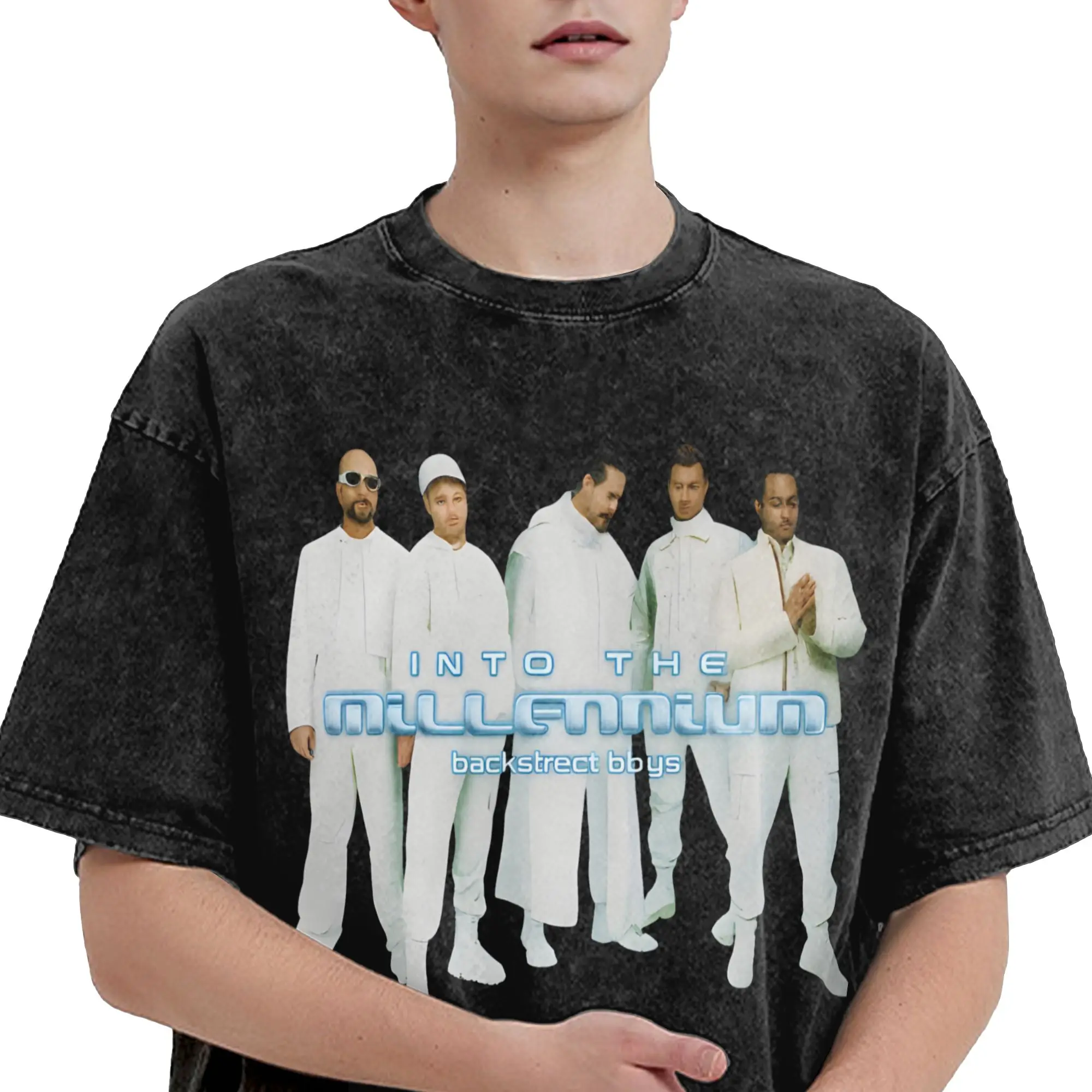 Backstreets Boy T Shirts Men's  100% Cotton Funny T-Shirts Round Neck Into the Millennium  Tee Shirt Short Sleeve Tops Gift Idea
