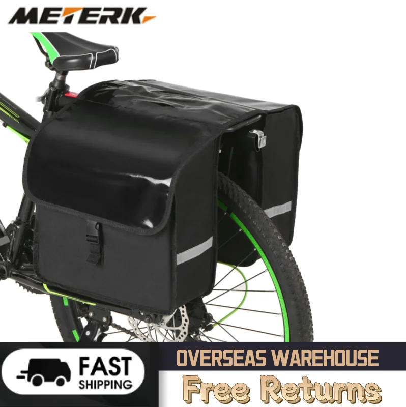 28L Bike Trunk Bag Water Resistant Bicycle Rear Seat Carrier Bag Rack Trunk Bags Bike Pannier Bicycle Traveling Bag