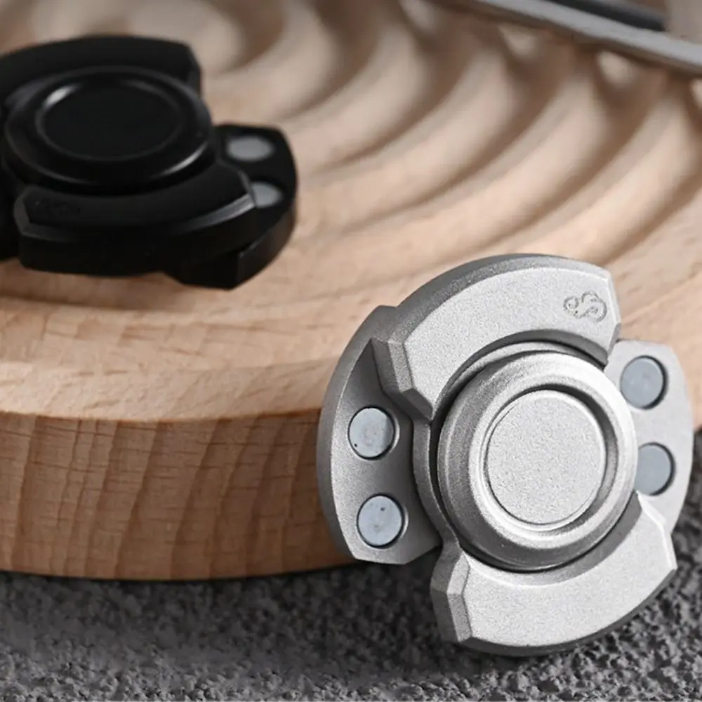 Roestvrij staal 3-in-1 Fidget Spinner en Slider Combo met klikknop Metalen speelgoed voor stressverlichting voor volwassenen