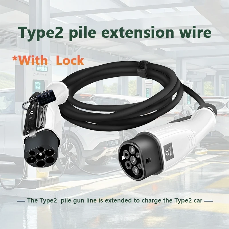 For wired charging stations Portable EV Charging Cable 32A 22KW 3 Phase Electric Car Charger 3.5KW 16A 1 Phase Anti-theft strap