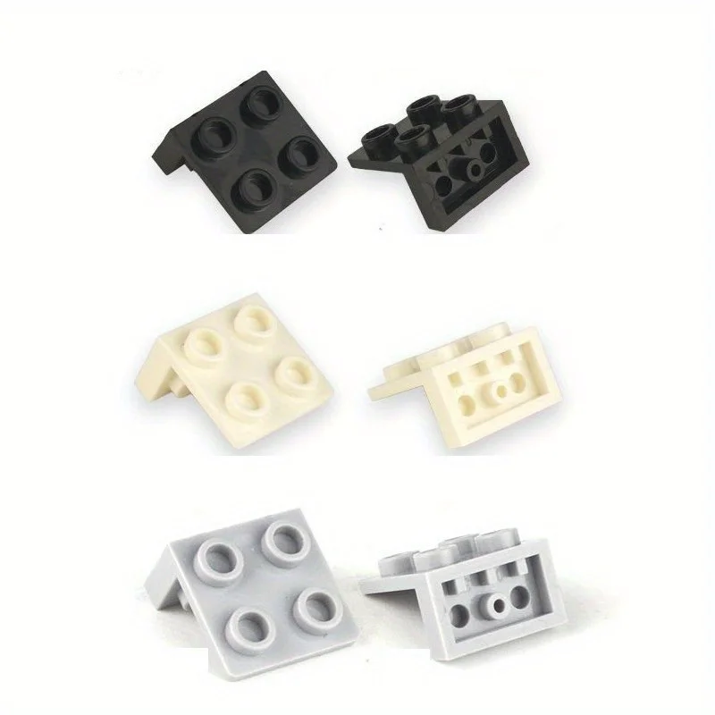 90 pcs Alas Dudukan Figur 99207 Braket 1x2 2x2 Blok Bangunan Terbalik DIY Penyangga Figur untuk Display