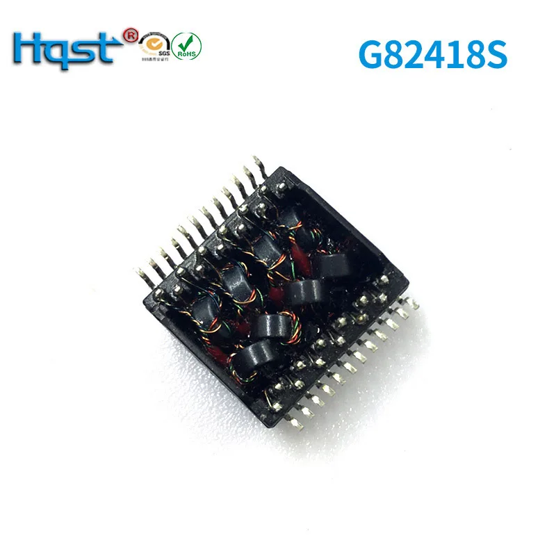 Industrial Gigabit Network Isolation Filter Single-Port 24-Pin LAN Transformer| G82418S Model | Firewall & Lightning Protection