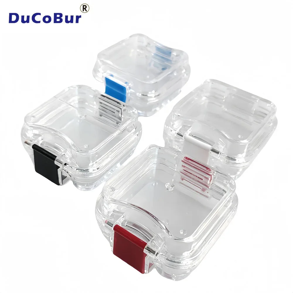 1PcDental Denture Patch Organizer Box with Double Film Transparent Multi-color Implant Dental Laboratory Storage Plastic PVC Box