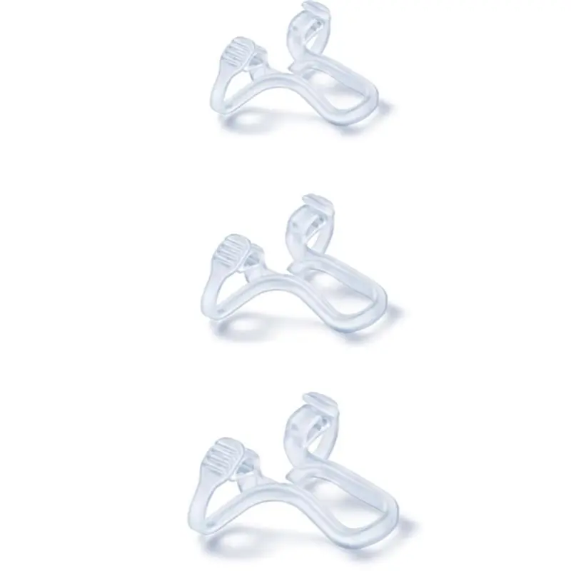 AT43-3 Sizes Stop Snoring Device Silicone Elastic Nose Clip Anti-Snoring Nasal Dilator For Better Sleep, Improved Airflow