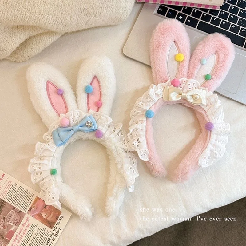 Easter Headband Cartoon-Inspired Party Props Hairband Lolita Cosplay Headwear Playful Rabbit Ear Headband For Themed Parties - Detail 1