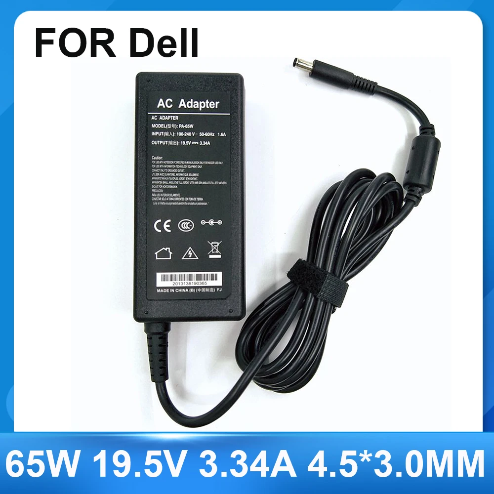 AC Adapter 19.5V 3.34A 65W 4.5*3.0mm Laptop Charger Adapter For Dell Inspiron 15 3551 3552 3558 5551 5552 5555 5559 7568 P28E