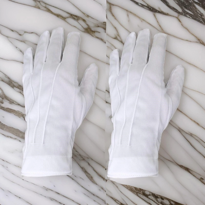 New White Adult Gloves for Funeral Formal Tuxedo Parades Costume Gloves Halloween