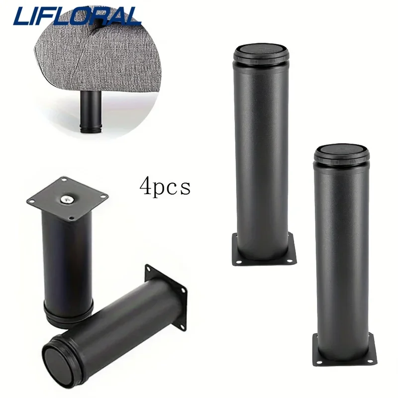 

4 шт., 15 см, регулируемая мебельная ножка из нержавеющей стали, металлическая круглая металлическая мебель, сменные угловые ножки, удлинители для ножек стола