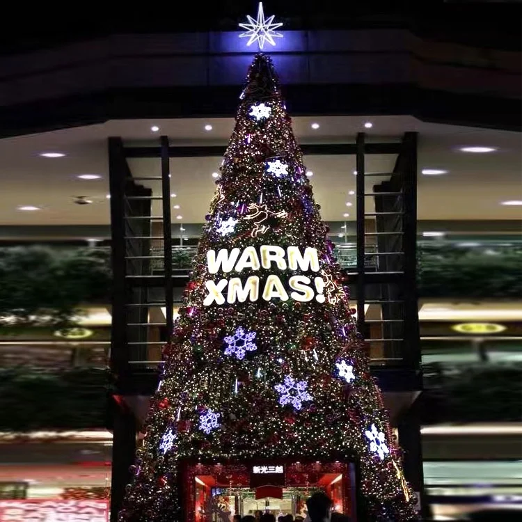 Giant Christmas Tree, Large Outdoor LED Tree, 2023 New Year Commercial Decoration, Big Lighted Xmas Tree