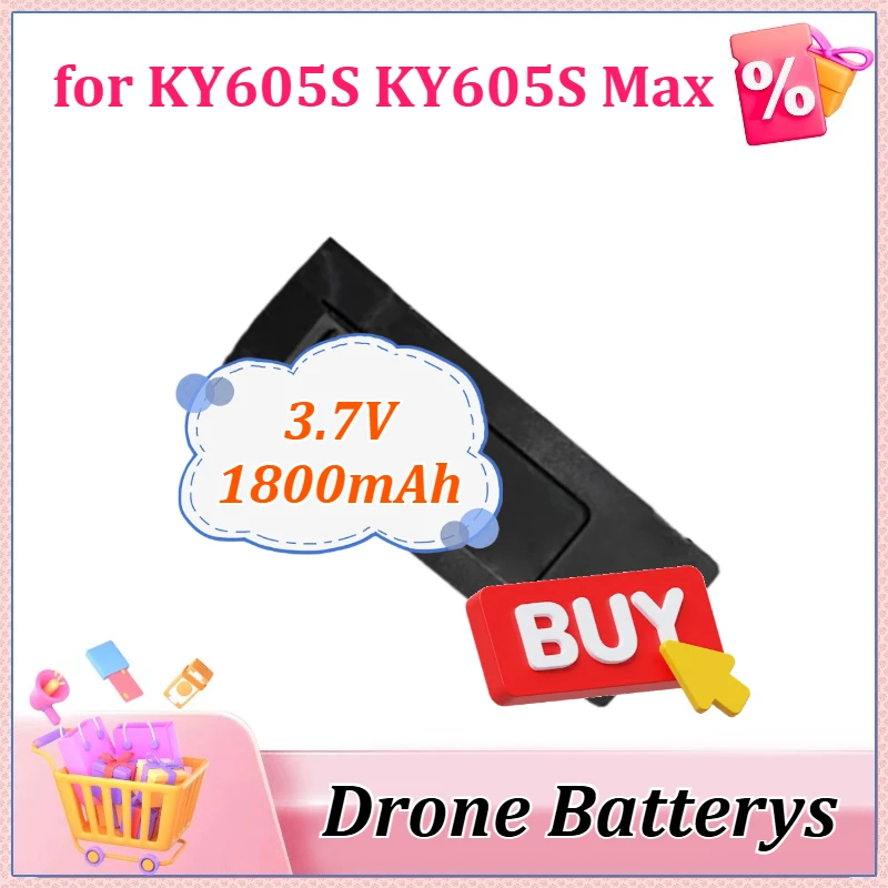 

Drone Battery 3.7V 1800mAh for KY605S/KY605S Max Quadcopte Battery Replacement High-Capacity Battery Accessories Parts Powerful
