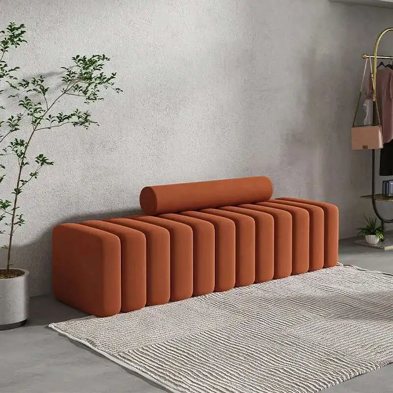 Modern porch Shoe Changing Stools Home Bench Nordic Living Room Furniture Light Luxury fabric Ottomans Clothing Store Sofa Stool