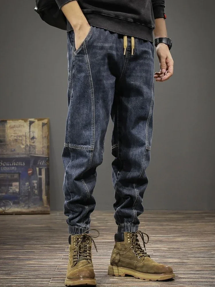 Hip Hop Male Cowboy Pants Plus Big Size New Rock Men's Jeans Harem Oversize Trousers Clothes Y2k 2000s 2024 Fashion Classic Goth