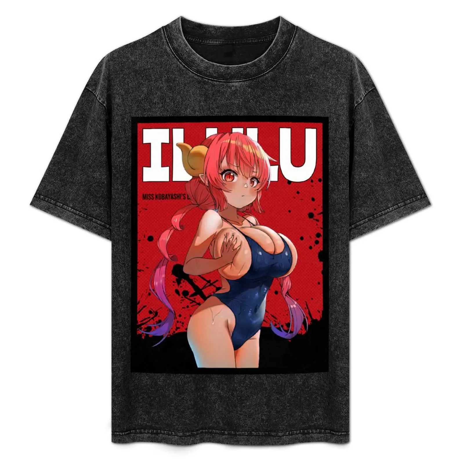 

Ilulu Miss Kobayashis Dragon Maid Red Comic Design v2 T-Shirt street wear sweat new edition t shirt for men