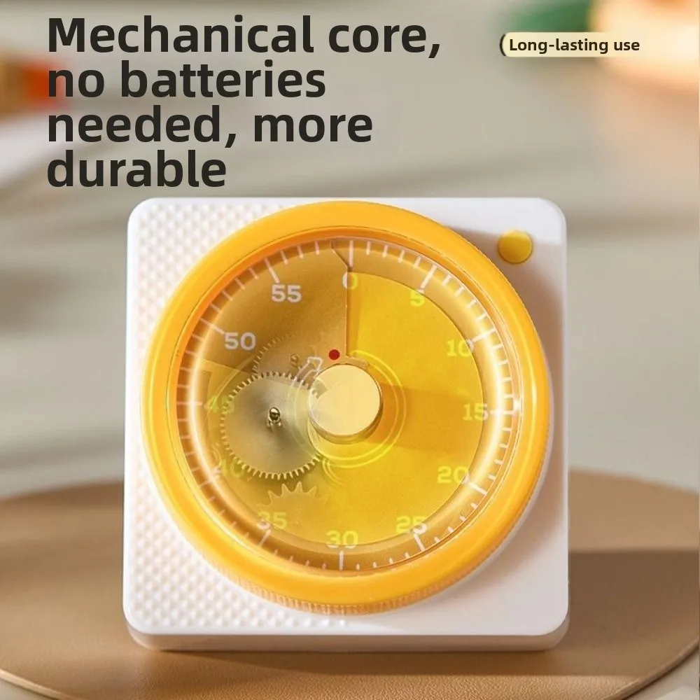 Magnetic Visual Kitchen Timer with Loud Alarm No Batteries Required Study Timer Kids Timer Mechanical Countdown Reminder Cooking