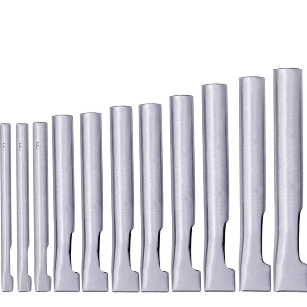 1 مجموعة المهنية البيضاوي أداة تخريم عدة 2x6 مللي متر-5x26 مللي متر دائم DIY بها بنفسك لوازم متجر المنزل الفضة حزام ثقب لكمة