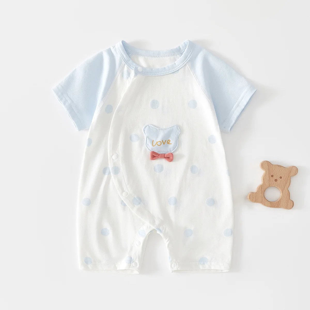 

Summer Thin Cotton Short Sleeve Baby Romper Unisex Newborn Infant Bodysuit Climbing Clothes