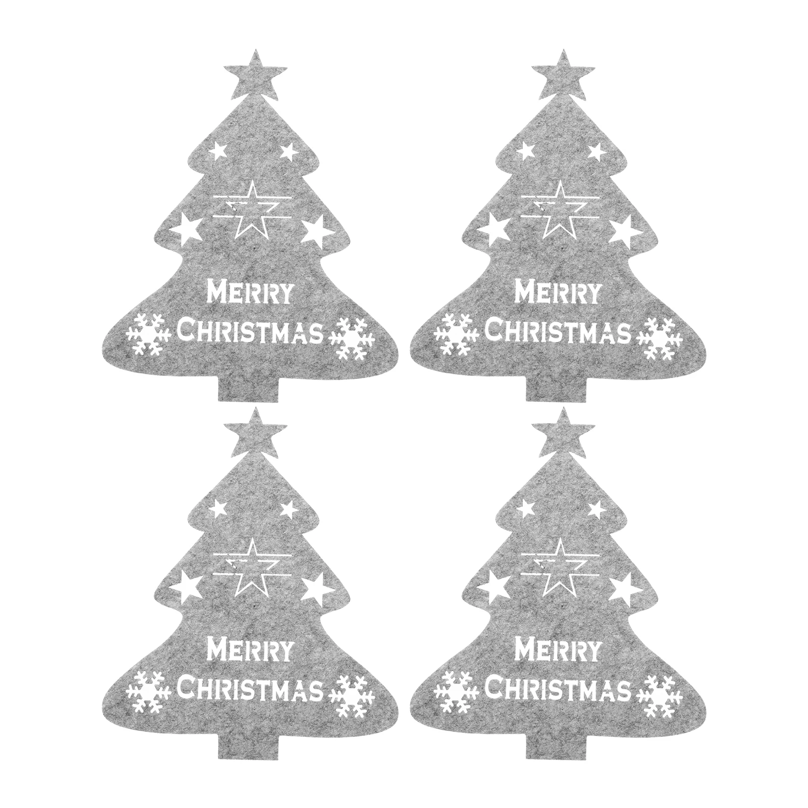 

Accessories Christmas Tree Tableware Set Felt Silverware Holder Cutlery Utensil Sleeve