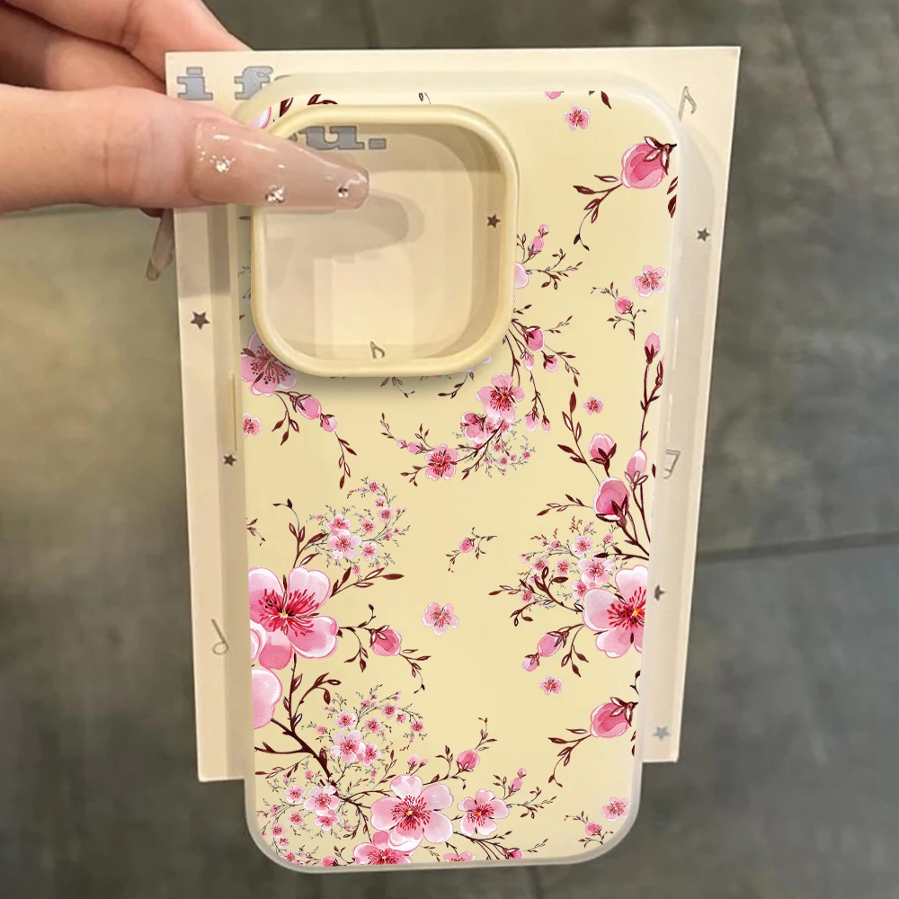 Pink Sakura Flower Pattern Phone Case For Redmi 12 13C 14C 15C 5G 13 14 For Xiaomi Redmi Note 14 13 12 11 10 Pro 4G Soft Cover view 6