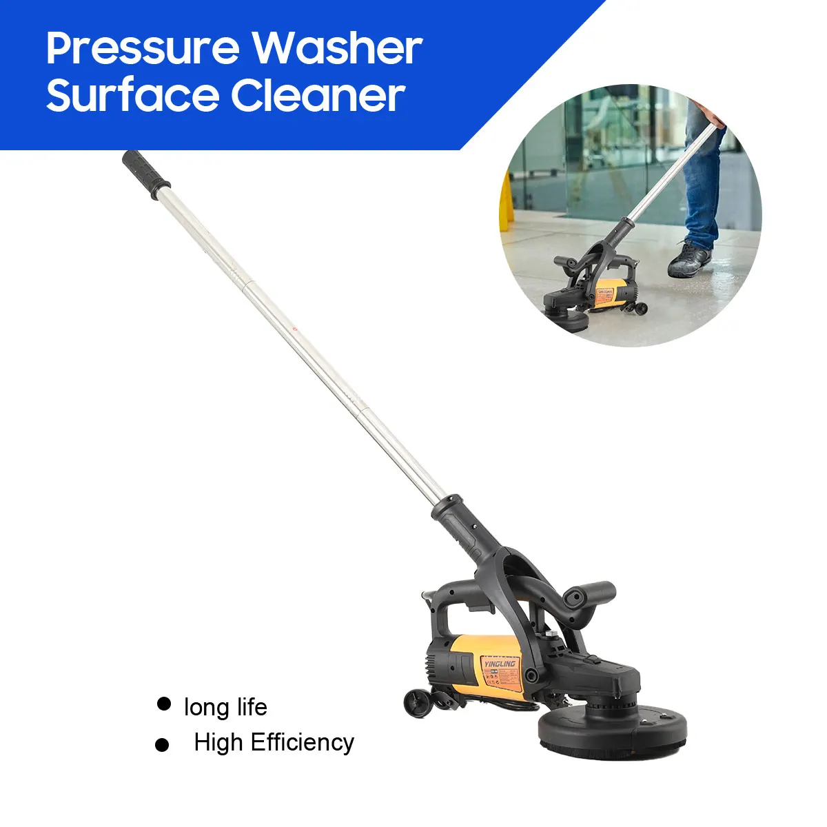 ماكينة طحن الجدران بقدرة 3800 وات، ماكينة تجصيص الجدران الخشنة المحمولة مع قضيب تمديد، أداة تلميع الجدران والأرضيات الخرسانية