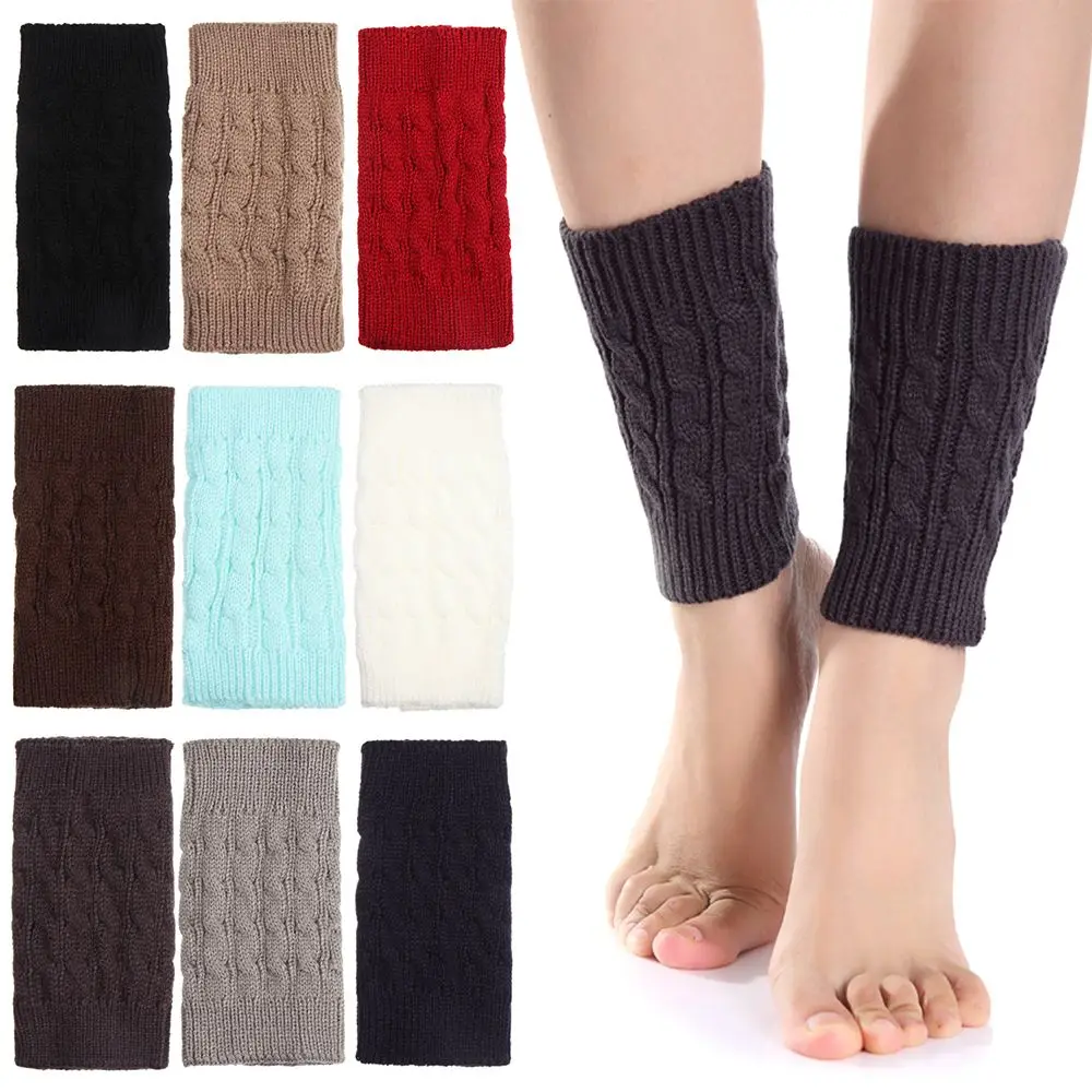 

Women's Knitted Leg Warmer Winter Short Leg Warmers Boot Cuffs Fashion Thermal Ladies Legging Foot Warmer