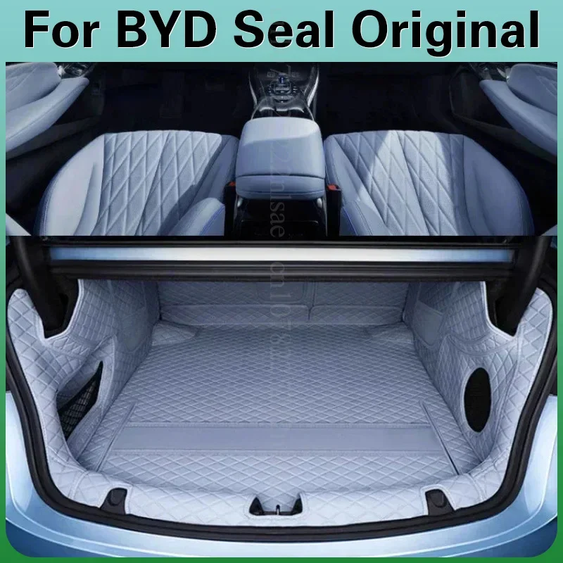 For BYD Seal EV DMi 2025 2024 Leather Car Front Storage Box Pad Trunk Mat Waterproof Bottom Protector Pad Car Interior Decor