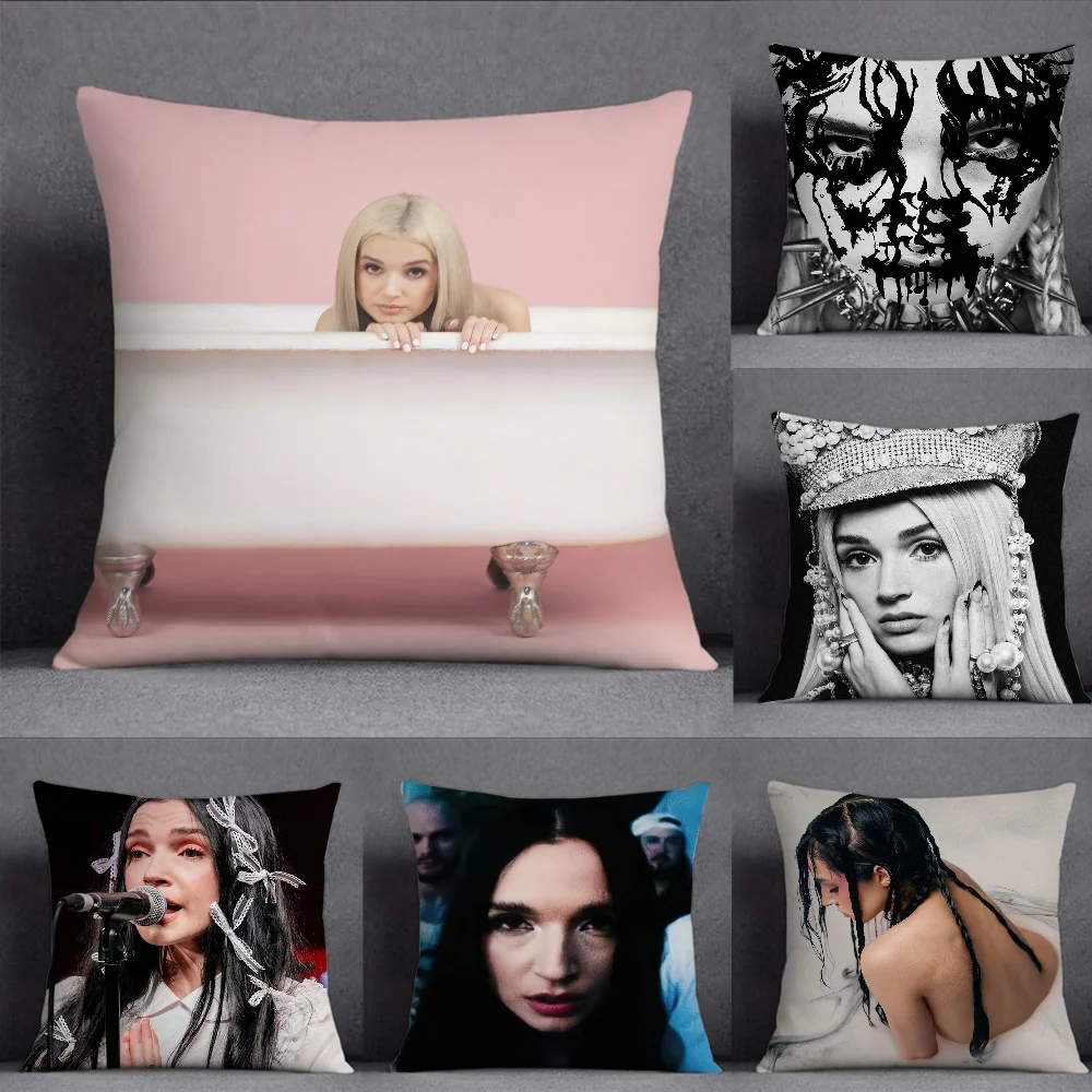 

Singer P-Poppy Suffocate Hot Album Pillow Case Square Double-Sided Printing Short Plush Sofa Cushion Cover Pillow