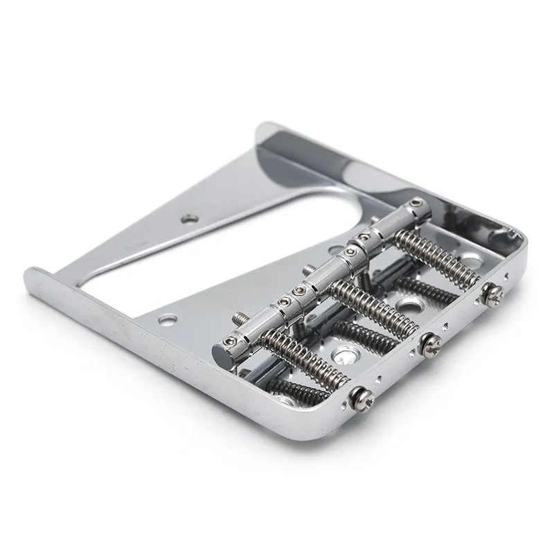 Electric Guitar 3-Barrel Fixed Bridge Electric Guitar Bridge Tailpiece Brass Compensated Saddles Top-Load String-Through