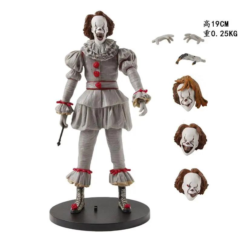 NECA It 19 سنتيمتر Pennywise الشكل فيلم مخيف محيط الرأس واليد للتبادل دمية سطح المكتب زخرفة نموذج اللعب #1