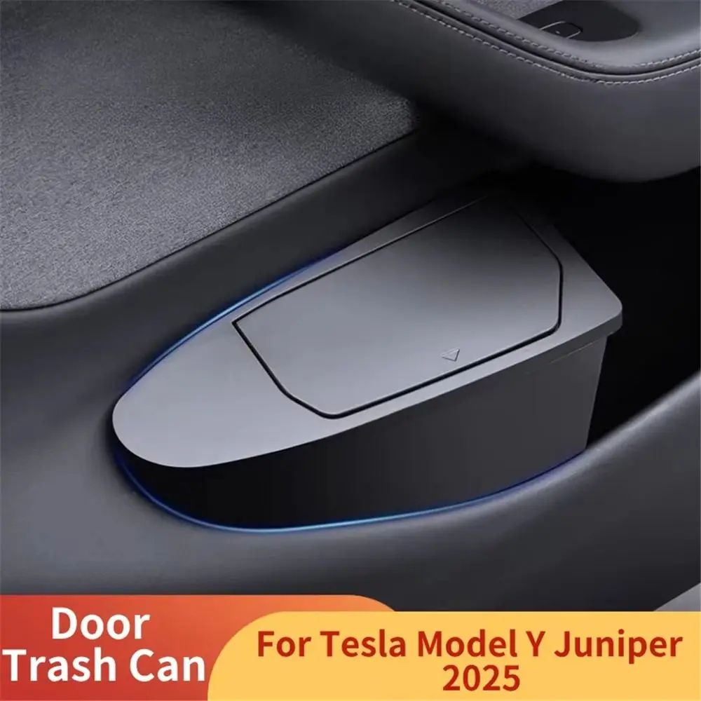 

Durable Front Door Trash Can Black Waterproof Rear Central Control Garbage Bin Plastic for Model Y Launch/Juniper 2025