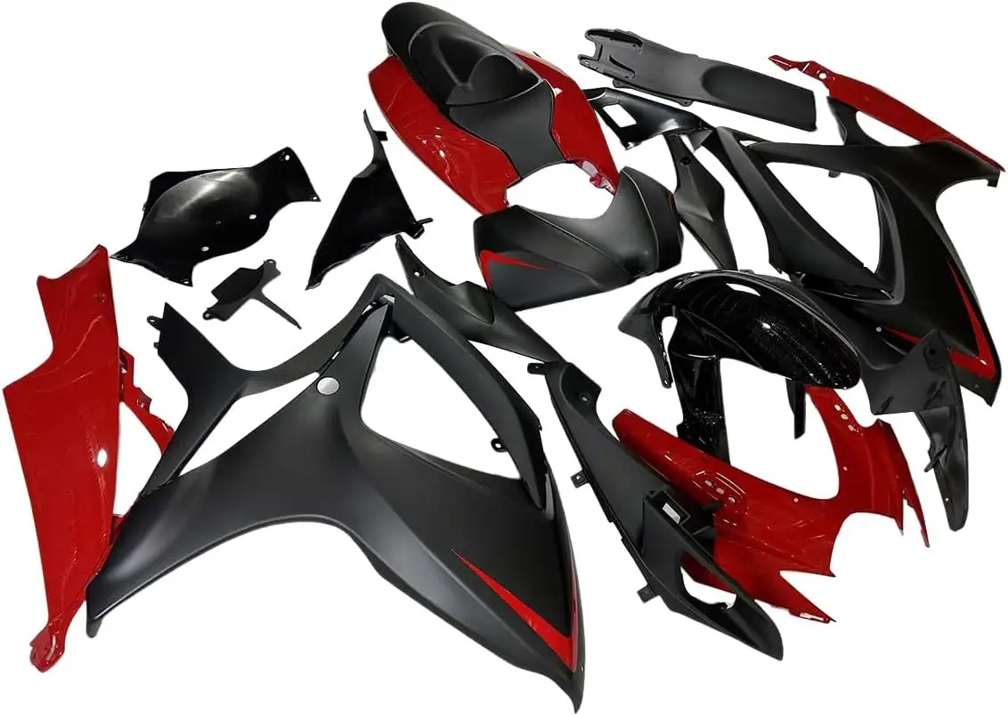 أحمر أسود ABS البلاستيك الهدايا المجمعة صالح ل 2006 2007 سوزوكي GSXR600 GSXR750 K6 06 07 GSX-R600 GSX-R750 دراجة نارية هيكل السيارة حقن #2