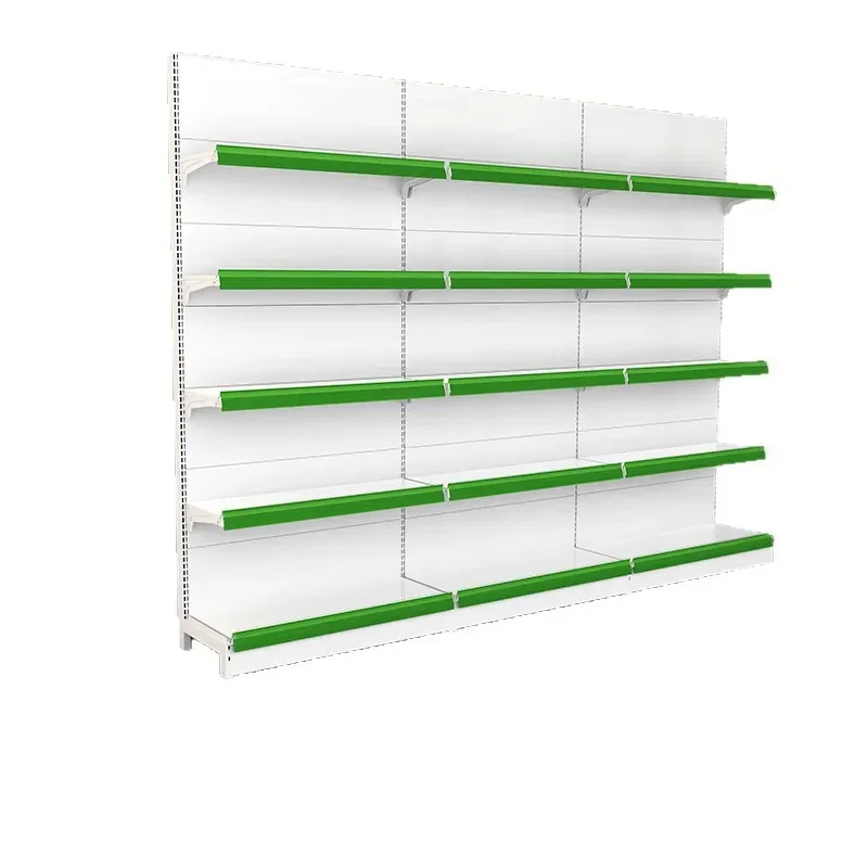 

Утолщенные полки для супермаркетов. Многослойные полки. Одно- и двусторонние полки для витрины магазина удобства.