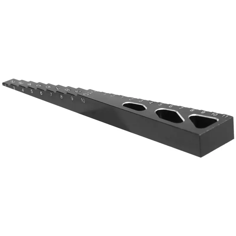 B78B-2X RC Model Car Metal Ride Height Droop Gauge Adjuster Ruler Measuring Tool For 1/8 1/10 1/12 RC Car,Black