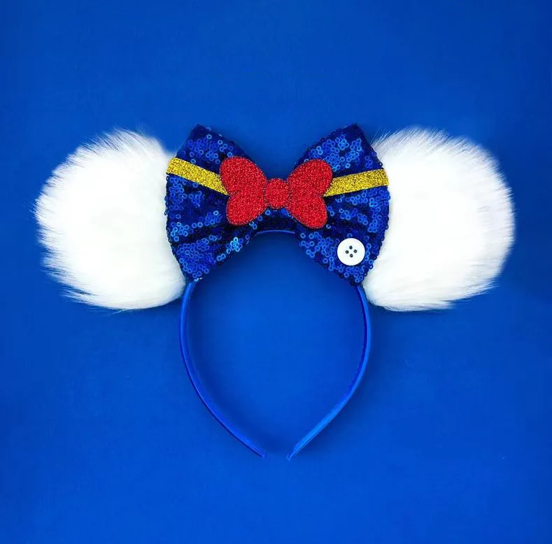Klassisches Mickey-Maus-Ohren-Stirnband, Donald Duck Haariges Stirnband, Freizeitpark-Party-Stirnband-Dekoration – Detail 9