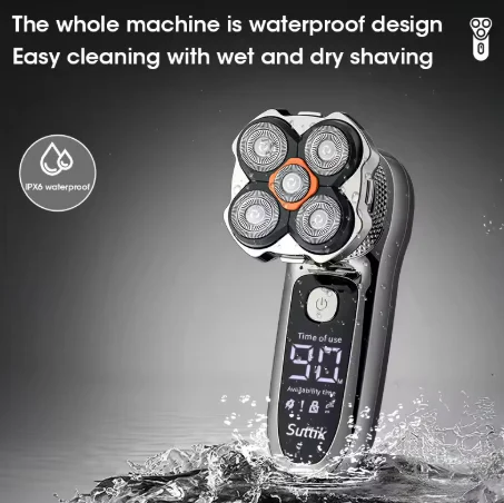 RESUXI 378 Multifunctional Men's Electric Shaver Magnetic Razor Waterproof Digital display Body Hair Trimmer Nose Hair Clippers