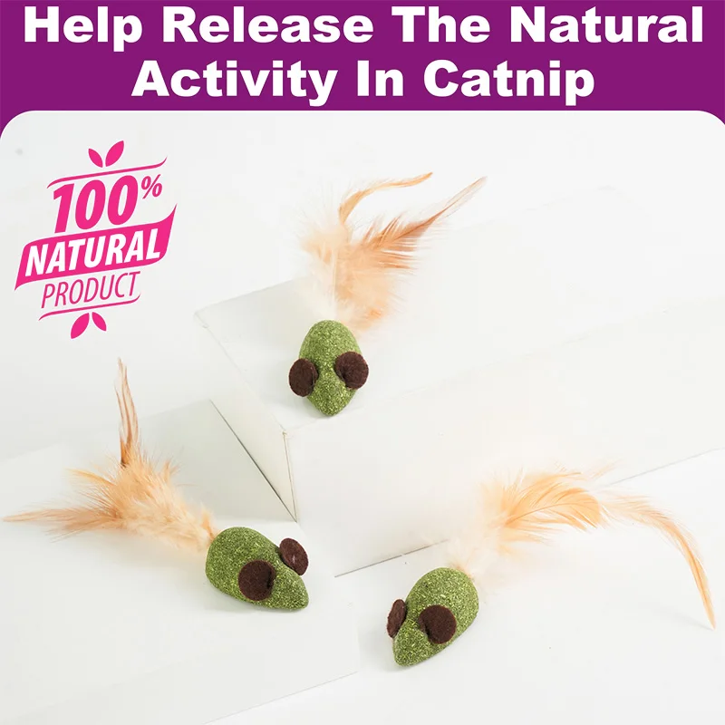 ماوس القط لعب النعناع البري ريشة الكرة التنظيف الذاتي الأسنان التفاعلية المنزل مطاردة لعبة منتجات لعبة القط النعناع الكرة ألعاب التدريب #6