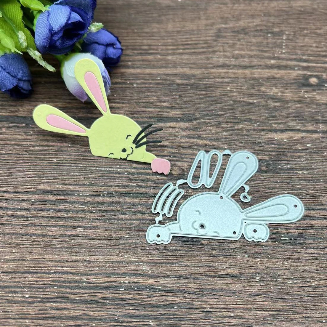 Kaninchen rahmen Metall Schneiden Stirbt Schablonen Für DIY Scrapbooking Dekorative Präge Handwerk Vorlage