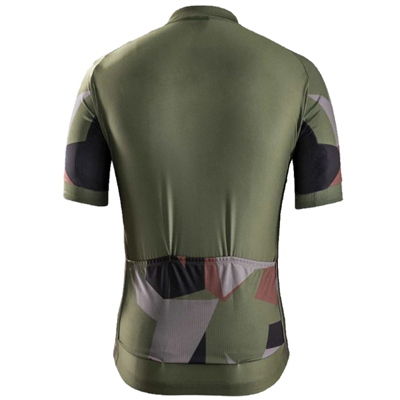 NEW Army Green Camouflage Cycling Jerseys Short Sleeve Sets Bicycle Clothing Black Bib Pants Bike Wear