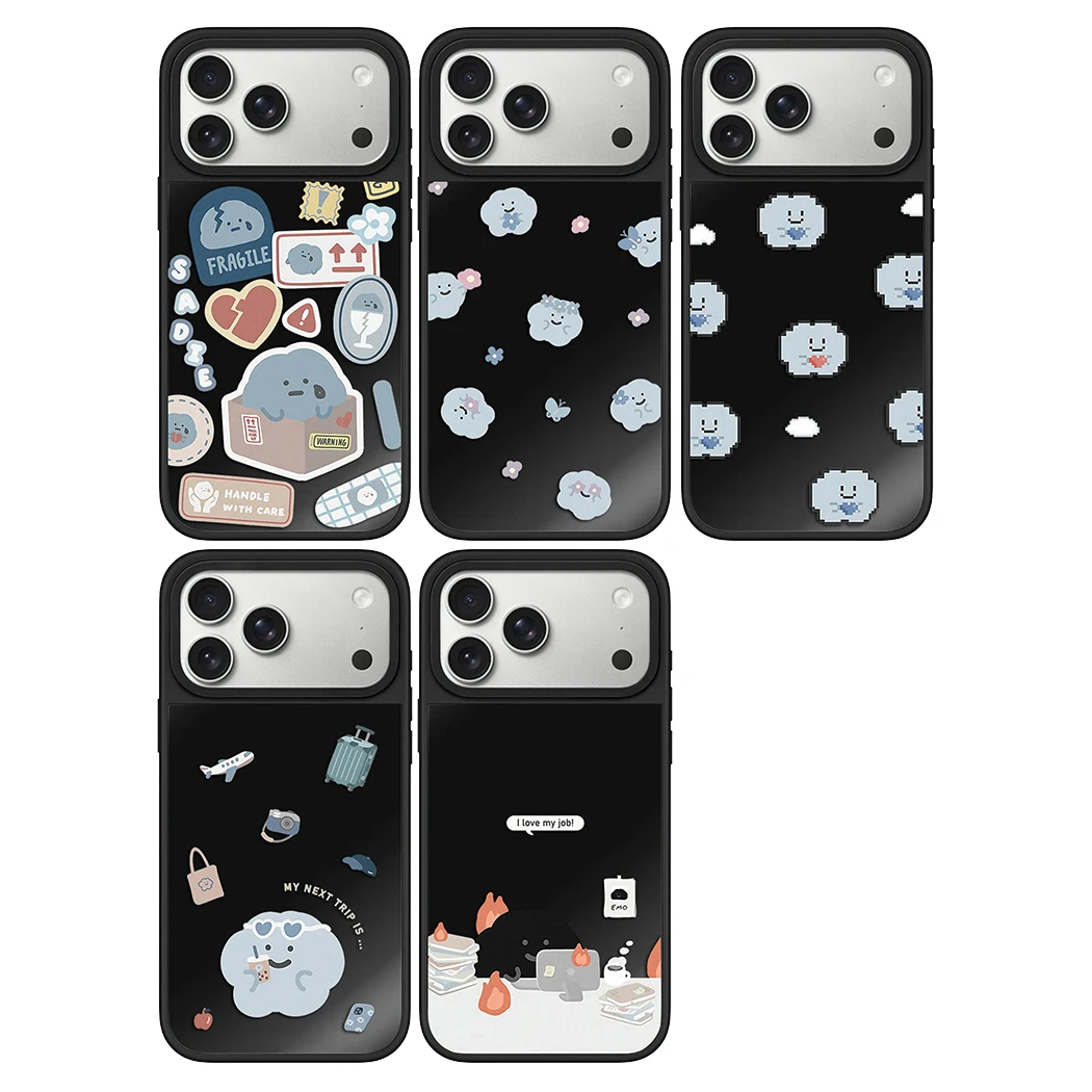 6082524 Black Mirror Surface Magnetic Phone Case Cover for IPhone 12 13 14 15 16 17 18 Pro Max Case