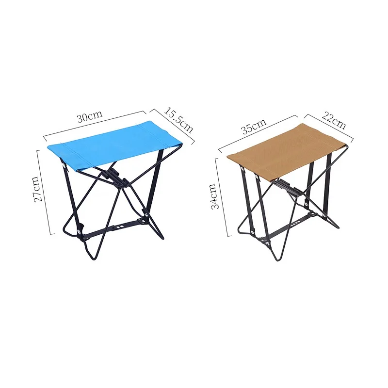 Folding Stool Outdoor Portable Camping Travel Mini Mazza Lightweight Oxford Cloth Wire Stool Subway Queuing Fishing Artifact