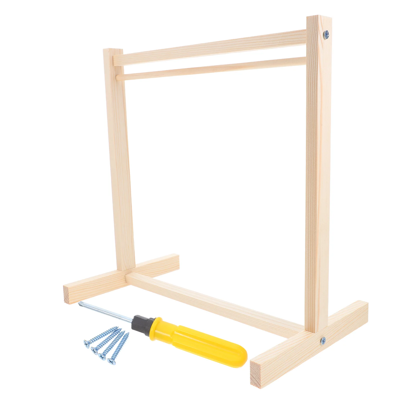 1세트 나무 옷걸이 미니어처 의류 디스플레이 스탠드 드레스 정리용 튼튼한 의류 보관 어린이 창의력