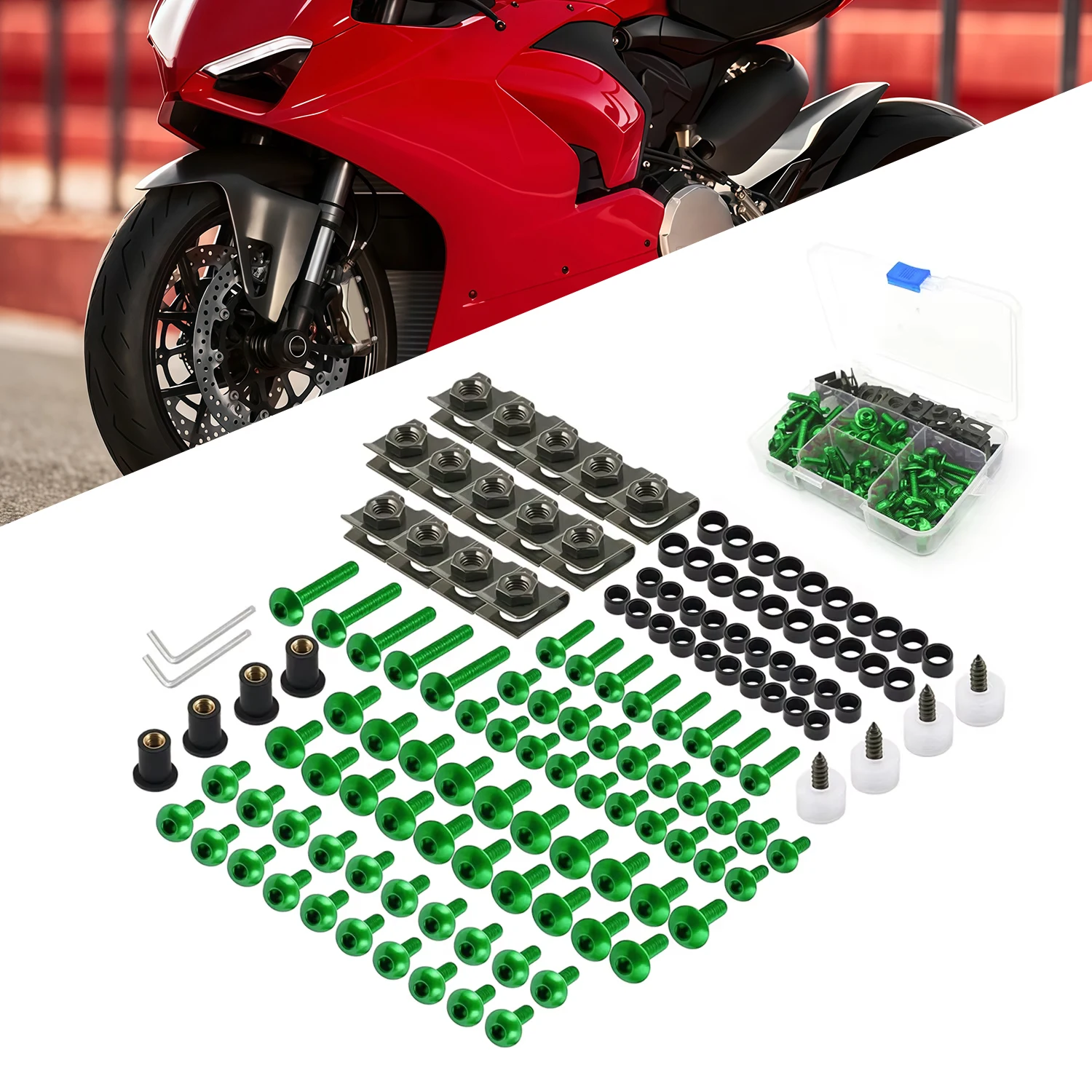 Motorcycle Fairing Bolt Kit Modified Screws Aluminum Colorful Fasteners Screws Set For Honda For Yamaha For Suzuki For Ducati