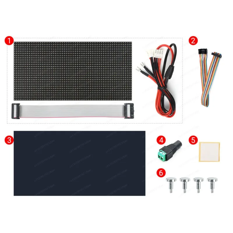 RGB Full-Color LED Matrix Panel, 3mm Pitch, 64 x 32 Pixels, Adjustable Brightness, Options: Standard Version / GOB Version
