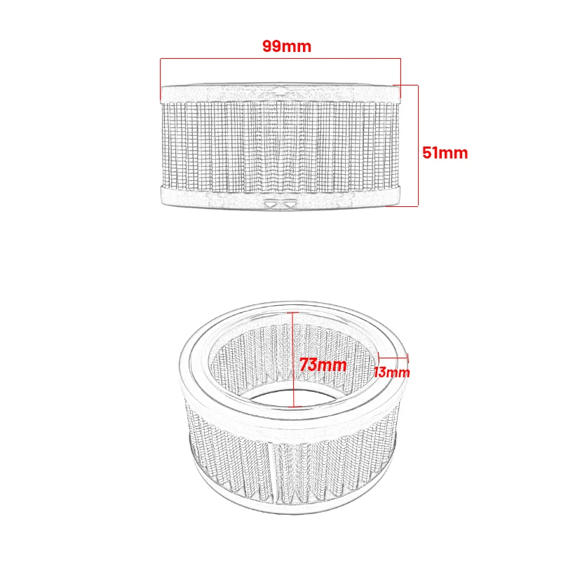 Motorcycle Washable Round Air Intake Filter High Flow Air Cleaner Element for Harley Sportster XL883 1200 48 2004-2018