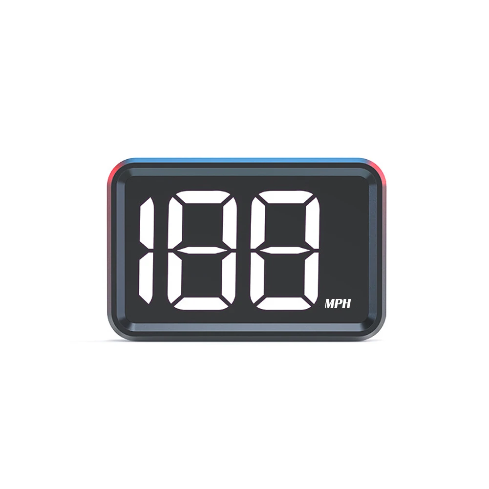 Shkalacar Auto Head-up Display Mit GPS Tacho, Digitaluhr & LED Farbanzeige – Km/h & Mph Umschaltbar, Übergeschwindigkeitsalarm – Für Auto, LKW & SUV (mit Halterung)