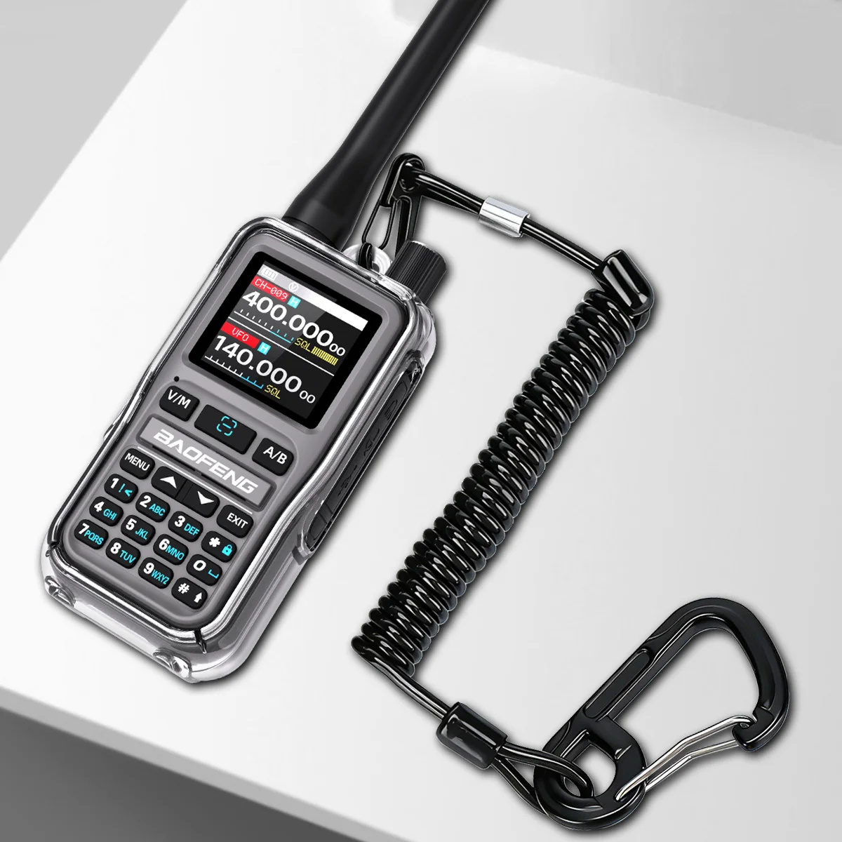 ABBREE Transparente Walkie-Talkie-Schutzhülle aus TPU-Material, sturzsicherer Schutz, staubdicht, nur für UV-5R Mini-Radio – Detail 8