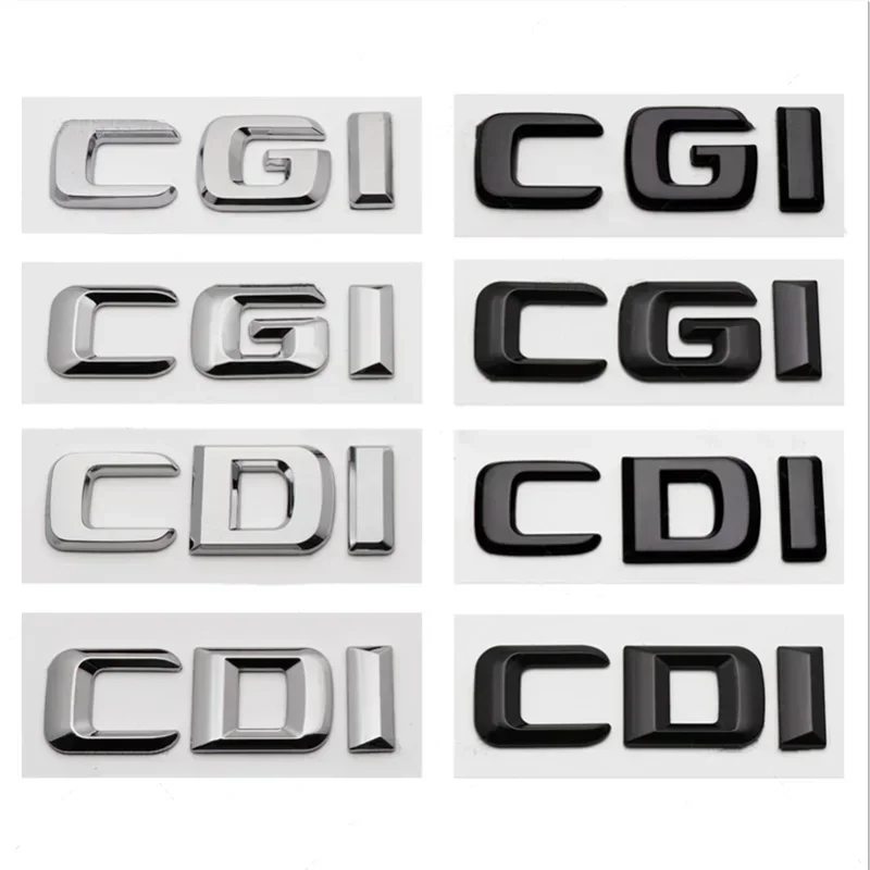 3D ABS CDI CGI Logo Letters Car Rear Trunk Emblem Badge Sticker For Mercedes C200 C260 GL350 W164 W203 W204 W205 W212 W213