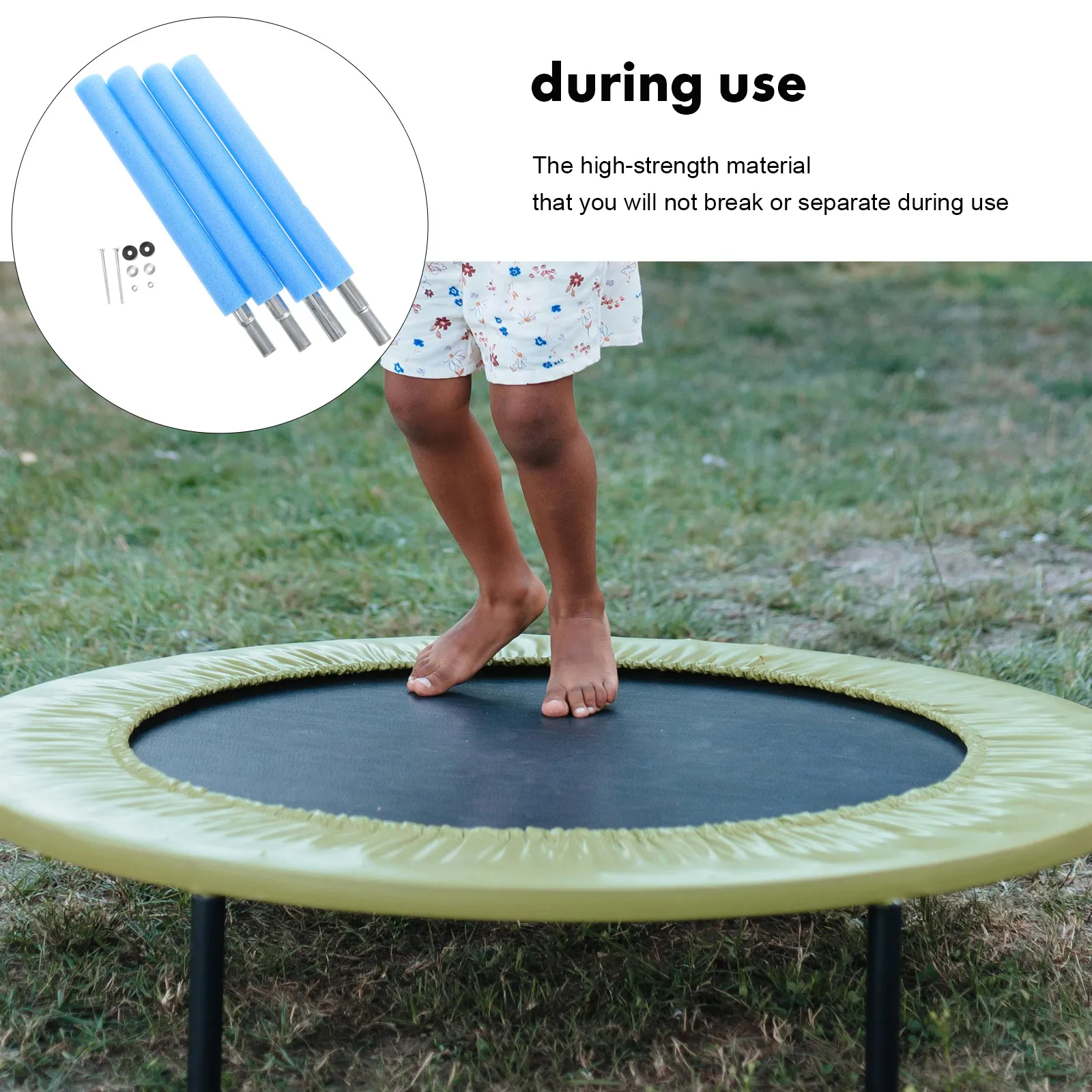 

Jumping The Bed Column Trampoline Poles Pillar Replacement Tube for Net Stakes Heavy Duty Foam Tent Anchor